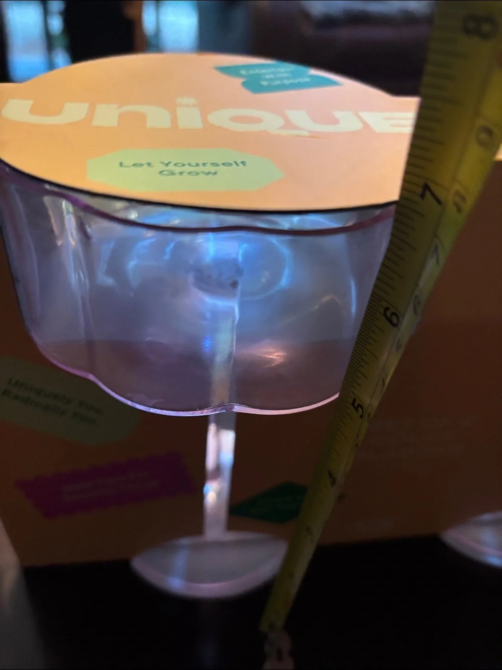 Uniquely Yours Set of 2 Pink Coupe Glasses NWT